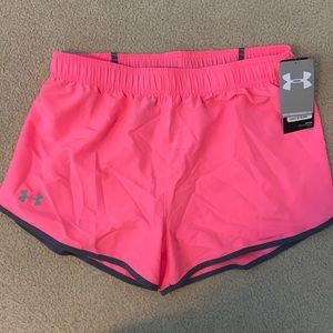 Pink Youth Girls Under Armour Running Shorts